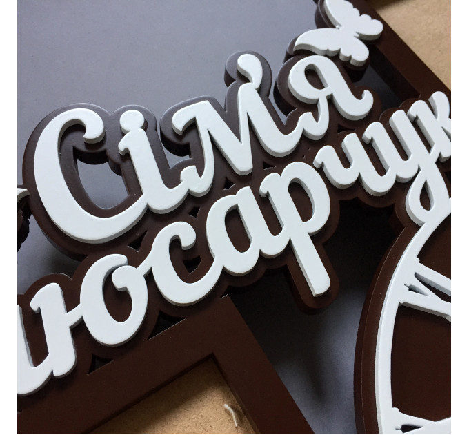 Сімейна фоторамка з годинником 