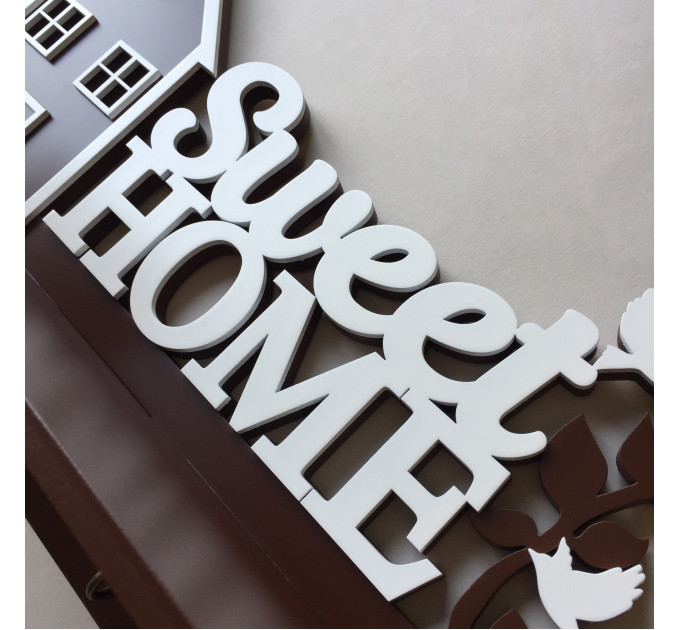 Ключниця ''Sweet Home'' шоколадна з білим. Термін виготовлення 4-5 робочих днів.